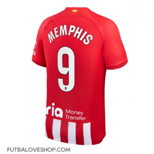 Dres Atletico Madrid Memphis Depay #9 Domáci 2023-24 Krátky Rukáv